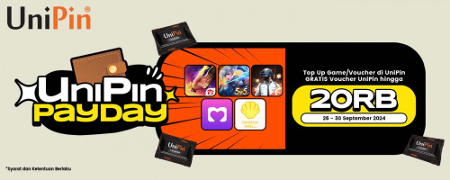 UniPin Payday Deals: Gajian Makin Seru dengan Top Up di UniPin!